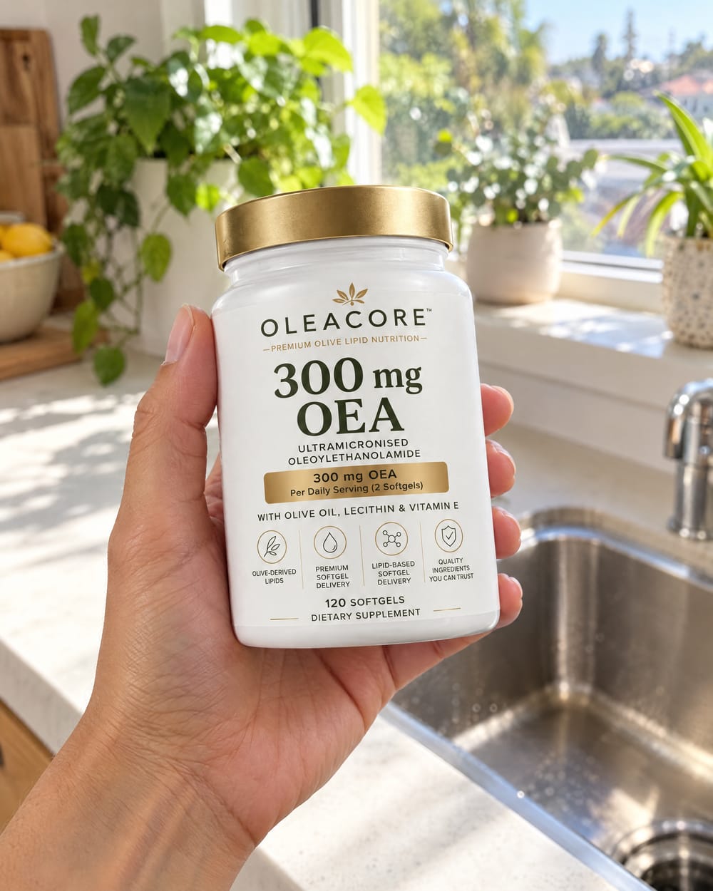 Two softgels, 30–60 minutes before meals.